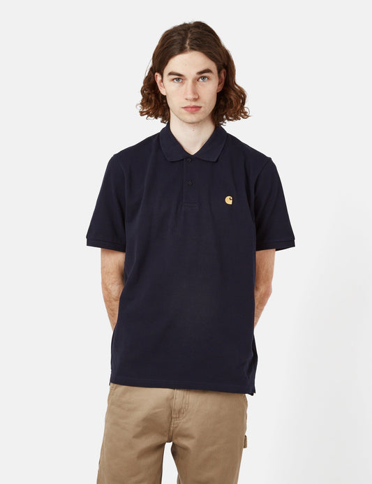 Chase Pique Polo Shirt - Dark Navy Blue